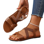 Damen Sommerliche Freizeitsandalen mit verstellbaren Riemen und ergonomischer Sohle R&B