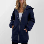 Damen Kapuzensweatjacke mit großzügigen Taschen von R&B