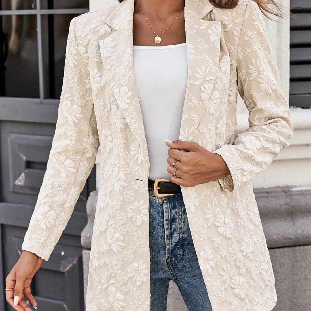 Damen Modischer Blazer mit floralen Details R&B