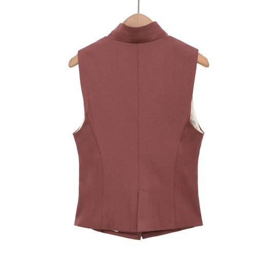 Damen ärmellose Blazerjacke mit eleganter Silhouette und feinen Details R&B