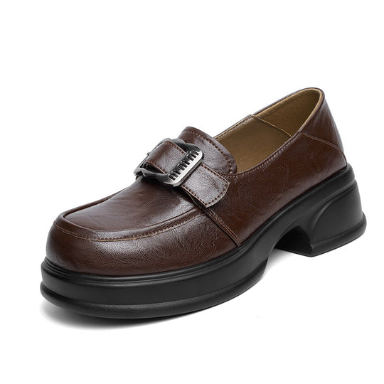 Damen elegante Mokassins mit modischem Schmuckdetail und komfortablem Blockabsatz R&B