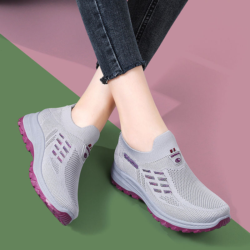 Damen Sportliche Sneaker mit elastischem Mesh-Obermaterial und dämpfender Sohle R&B