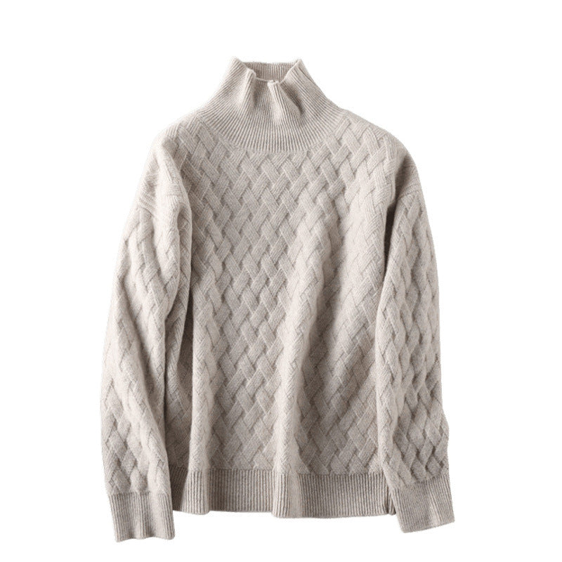 Damen Chunky Strick Rollkragenpullover R&B