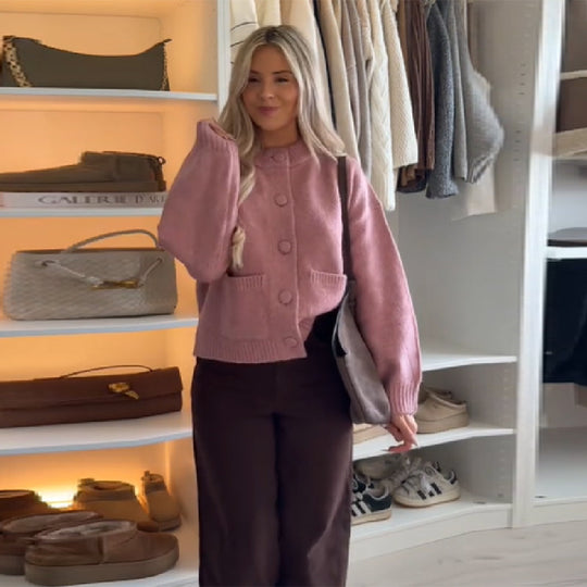 Damen Oversized Strickjacke R&B