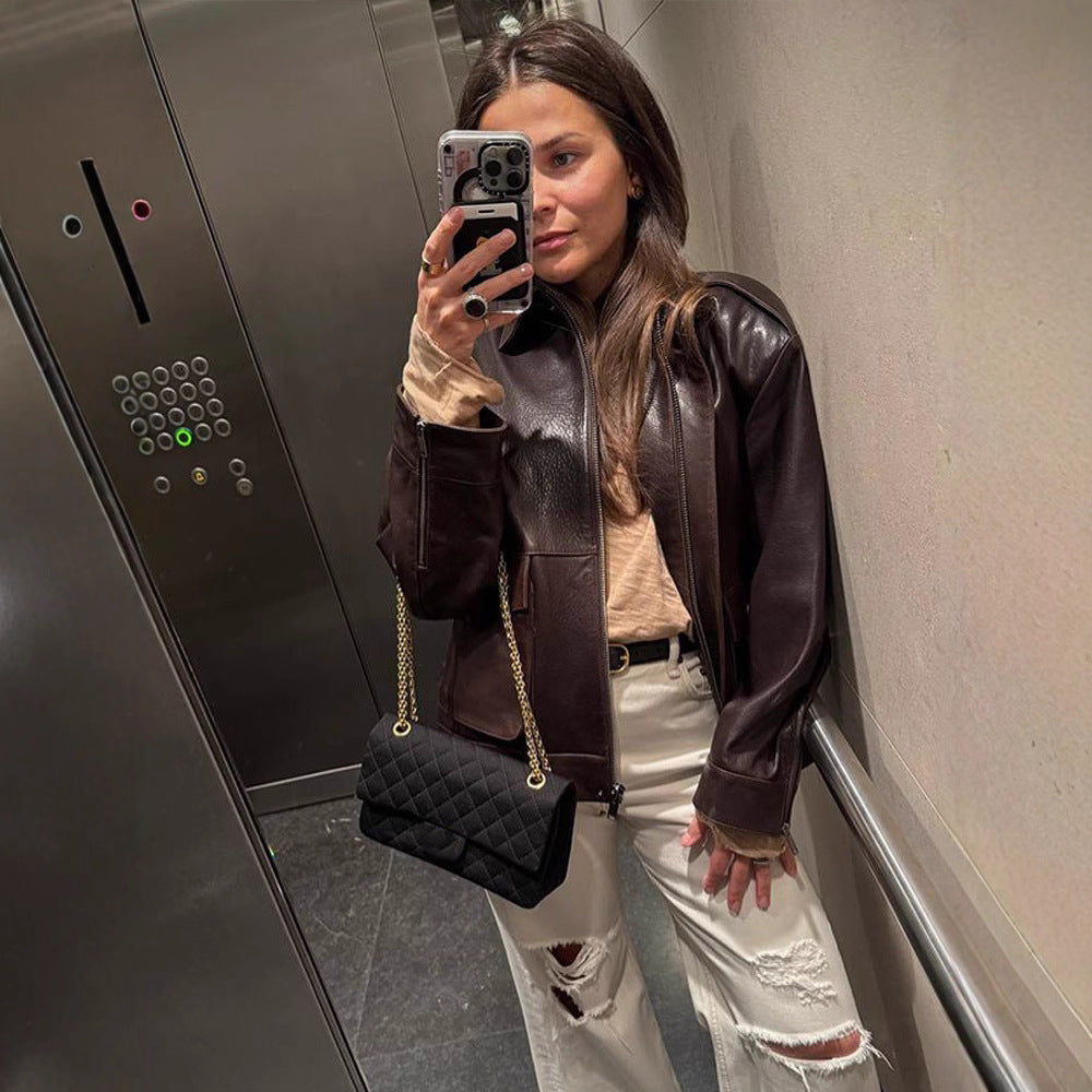 Damen stylische jacke mit praktischen Taschen und modernem Schnitt R&B