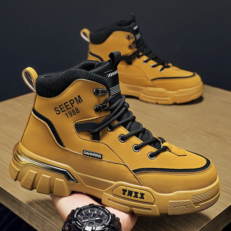 Herren modische High-Top Sneakers mit verstärkter Profilsohle und atmungsaktiver Innenausstattung R&B