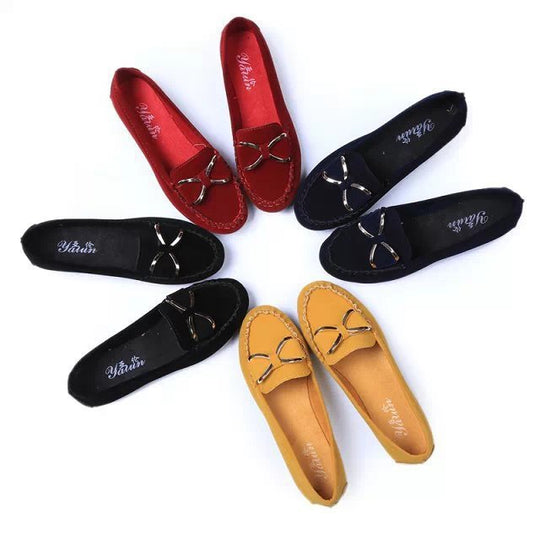 Damen Mokassins mit elegantem Schleifen-Detail und rutschfester Sohle R&B