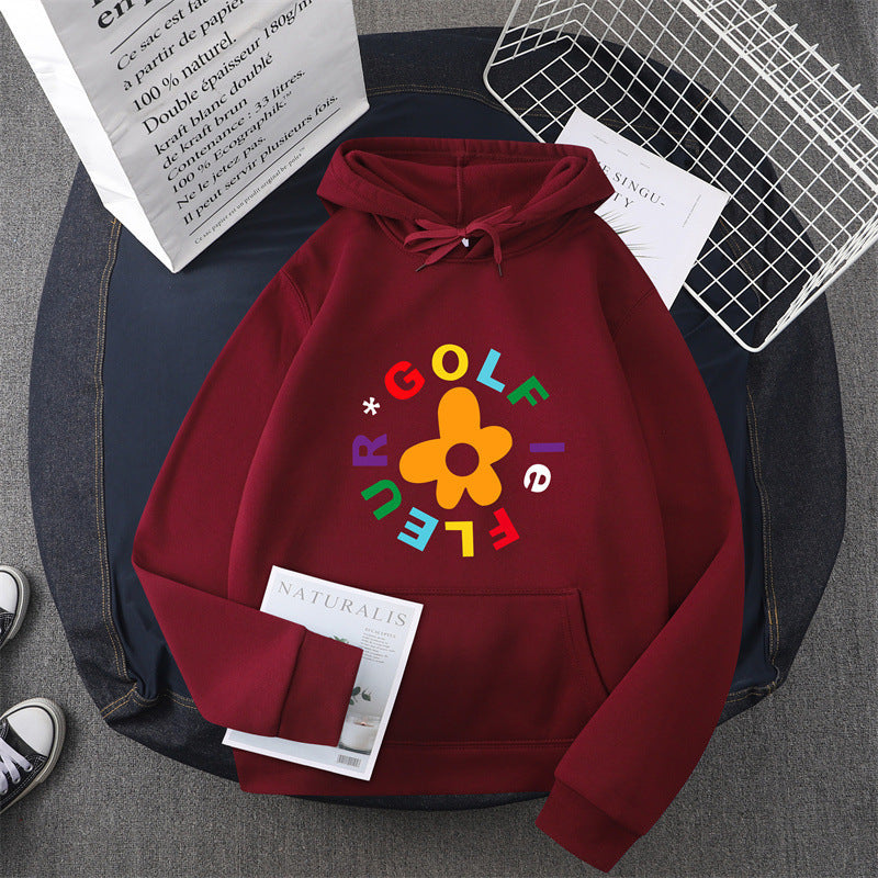 Damen Kapuzenpullover mit kreativem Blumen-Grafikdesign und bequemer Passform R&B