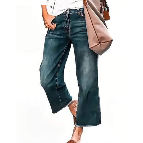 Damen Weite Beine Denim-Hose R&B