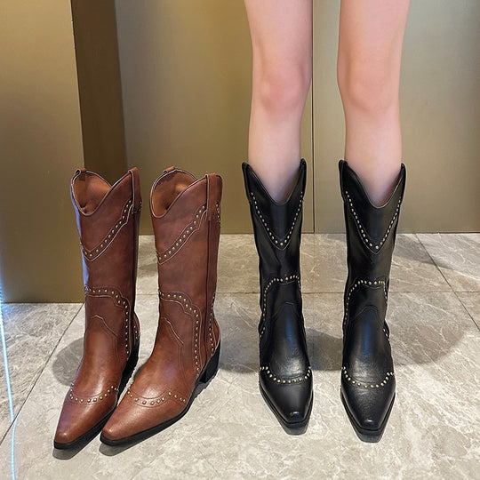 Damen Stiefeletten mit Nietenverzierung R&B