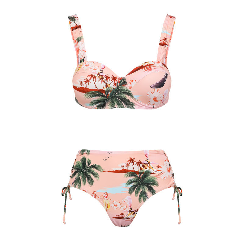 Damen Bikiniset mit hochwertigem Flowerprint und verstellbaren Trägern R&B