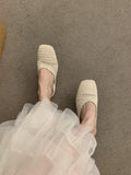 Damen luftige Sommer Slipper mit handgearbeiteter Häkelstruktur R&B