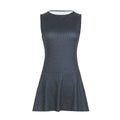 Damen ärmelloses Polka-Dots Kleid mit weitem Saum R&B