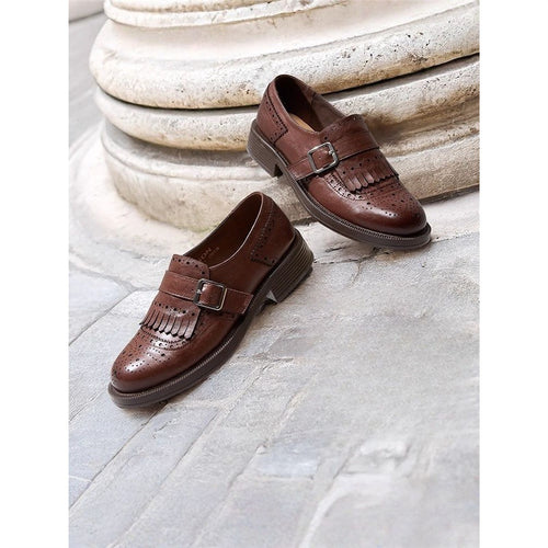 Damen elegante Slipper mit dekorativem Schnallen-Design R&B