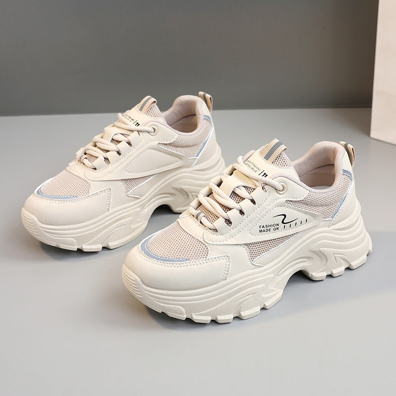 Damen modische Chunky Sneakers mit trendigem Design und stoßdämpfender Sohle R&B
