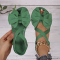 Damen Elegante Sandalen mit großem Schleifen-Detail und geflochtenem Riemendesign R&B
