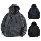 Herren lässiger Kapuzenpullover mit Knopfdetails und praktischen Taschen R&B