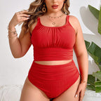 Damen Hochtailliertes Bikiniset mit Rippdetail und Komfortbund R&B