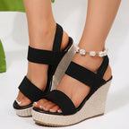 Damen Wedge-Sandalen mit komfortablem Riemendesign und strapazierfähiger Sohle R&B