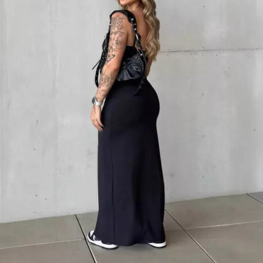 Damen Hohe Taillenspitzenrock mit seitlichem Schlitz R&B