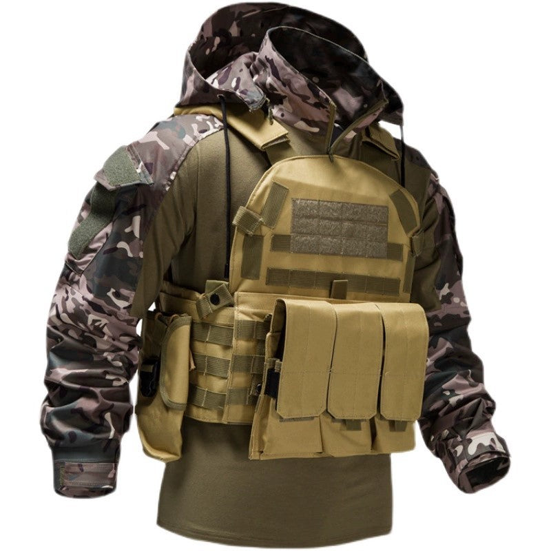 Herren taktischer Pullover mit Kapuze und Camouflage-Ärmeln