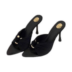 Damen elegante Mules mit geschwungenem Riemchen und zierlichen Details R&B