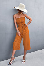 Damen Bandeau Jumpsuit mit lockerer Passform und Taschen R&B