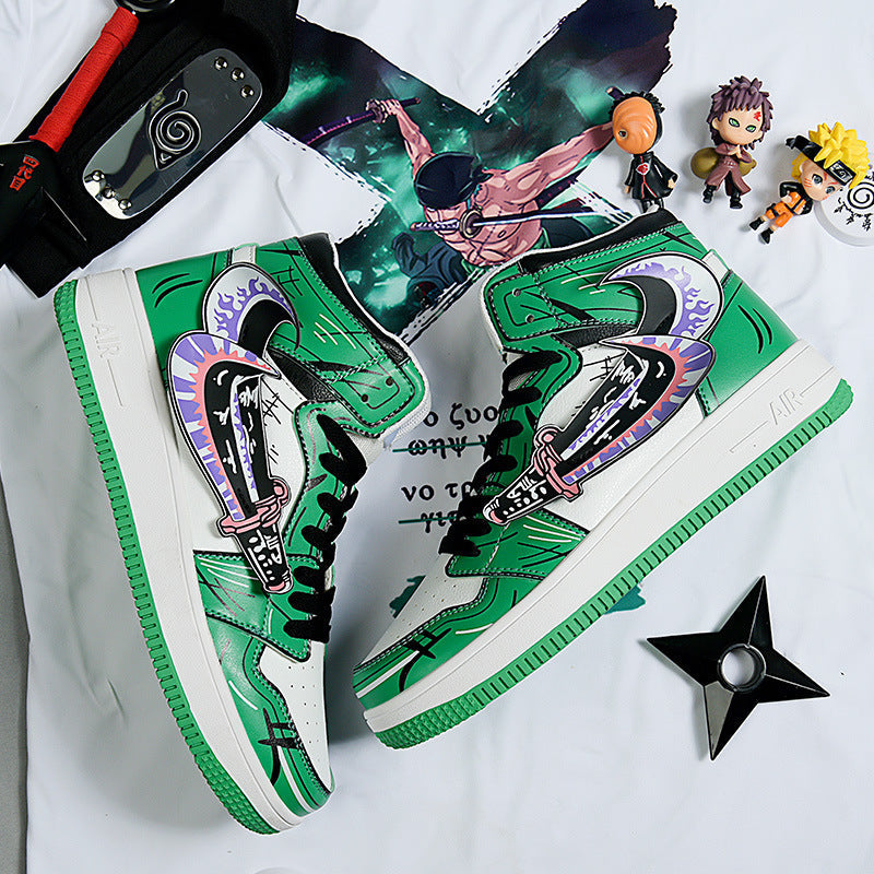 Damen Sportliche High-Top Sneakers mit auffälligem grafischem Design