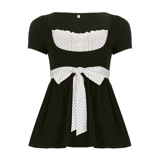 Damen Elegantes Minikleid mit Herz-Ausschnitt und verspieltem Rüschendesign R&B