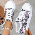 Damen Sneaker mit floralem Skull-Design und kuscheligem Futter R&B