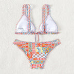Damen Bikini mit auffälligem floralem Design R&B