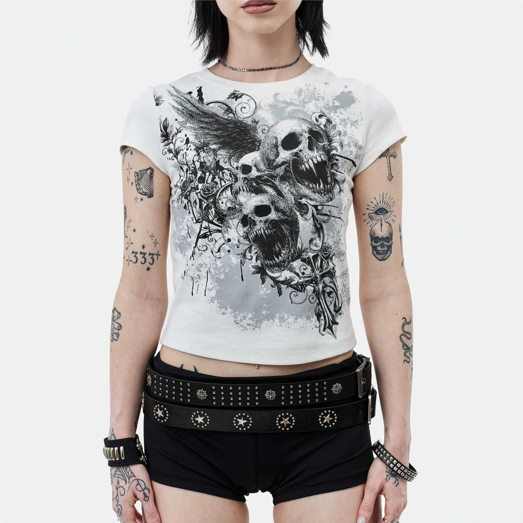 Damen Grafisches T-Shirt mit auffälligem Design R&B
