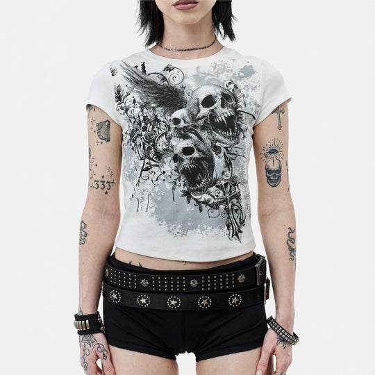 Damen Grafisches T-Shirt mit auffälligem Design R&B