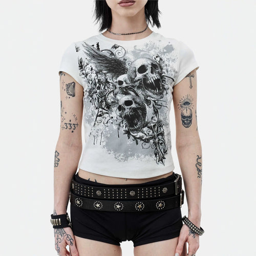 Damen Grafisches T-Shirt mit auffälligem Design R&B