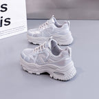 Damen Leichte Lauf-Sneaker mit luftdurchlässiger Mesh-Oberfläche und dämpfender Sohle R&B