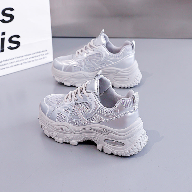 Damen Leichte Lauf-Sneaker mit luftdurchlässiger Mesh-Oberfläche und dämpfender Sohle R&B