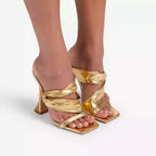Damen Elegante High Heels mit raffinierter Riemenführung R&B
