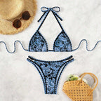 Damen Triangel-Bikini mit feinem Dekor R&B