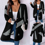 Damen Oversized Strickjacke mit grafischem Design R&B