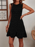 Damen lässiges Sommerkleid mit Rüschensaum R&B