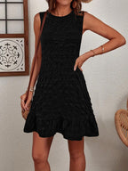 Damen lässiges Sommerkleid mit Rüschensaum R&B