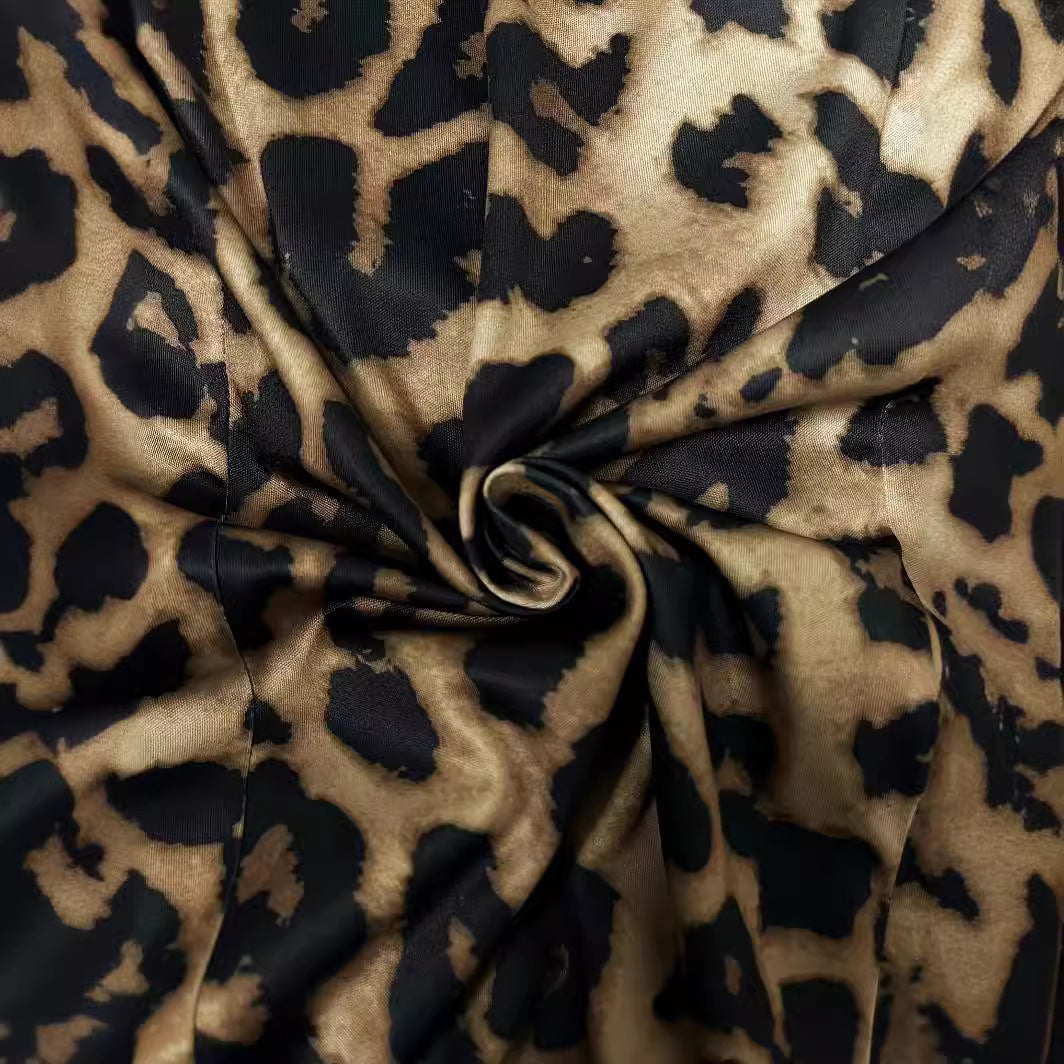 Damen stilvolle Blazerjacke mit modernem Leopardenmuster R&B