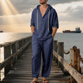 Herren bequeme Freizeit-Hose und Kapuzenjacke Set R&B