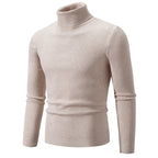 Herren feiner Rollkragenpullover aus langlR&Bigem Strickmaterial R&B