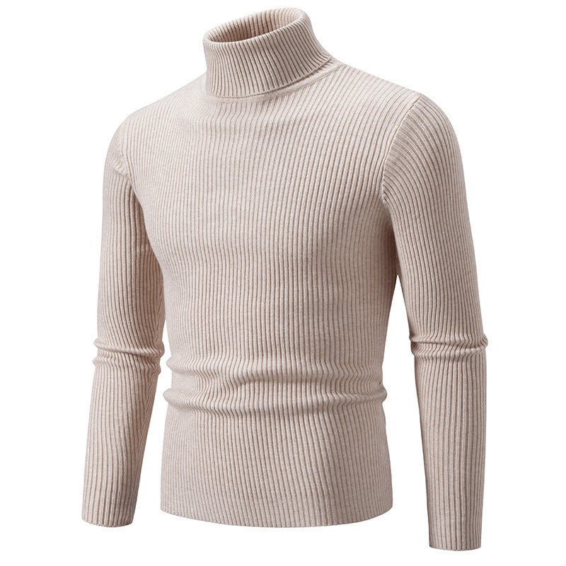 Herren feiner Rollkragenpullover aus langlR&Bigem Strickmaterial R&B