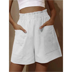 Damen Baumwollshorts mit elastischem Bund und praktischen Taschen R&B