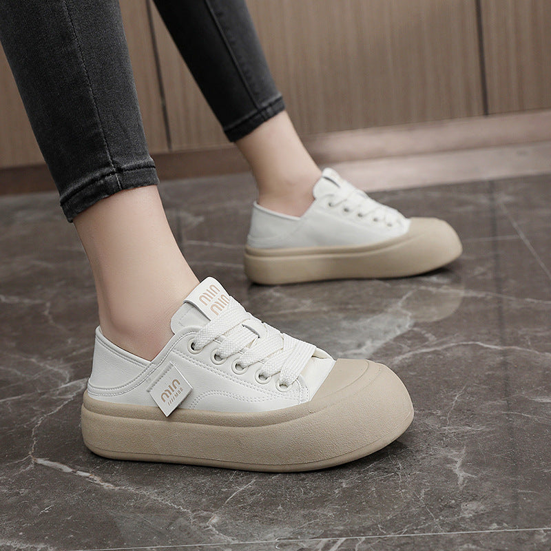 Damen sportliche Sneaker mit moderner Plateau-Sohle R&B