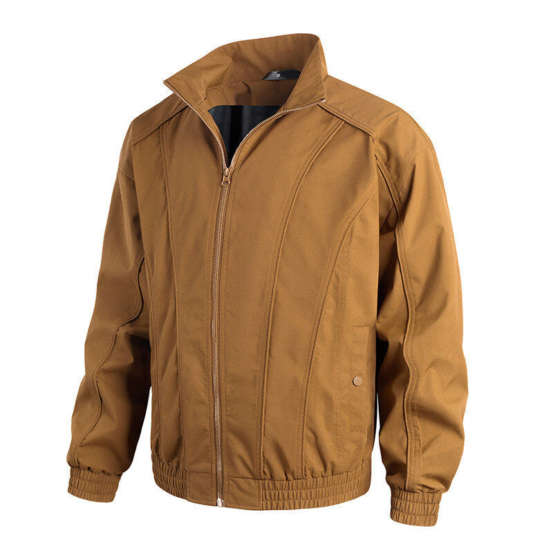 Herren Freizeitjacke mit hochschließendem Kragen und elastischem Bund R&B