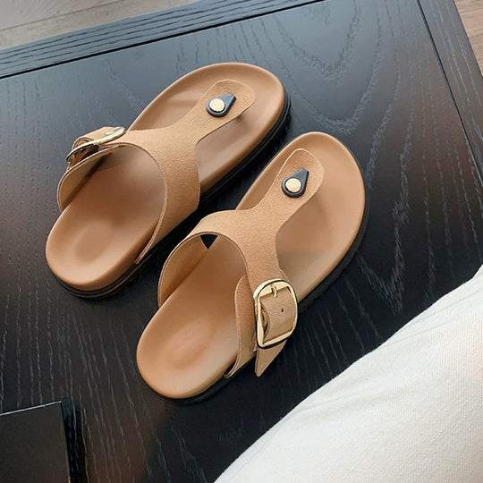 Damen Sandalen mit dekorativem Schnallenverschluss und komfortabler Fußbettgestaltung R&B