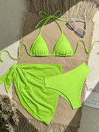Damen Triangel-Bikini mit Wickeltuch und verstellbaren Trägern R&B